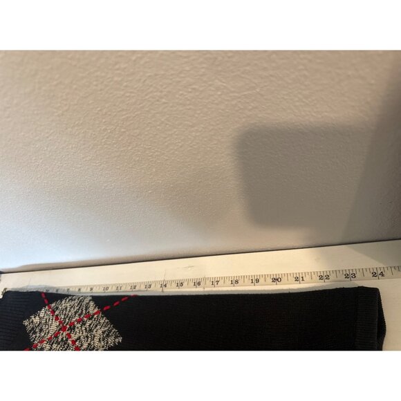 Vintage Marisa Christina Womens Cardigan Sz M Black/Red Argyle 90s Y2K Classic - Picture 6 of 9